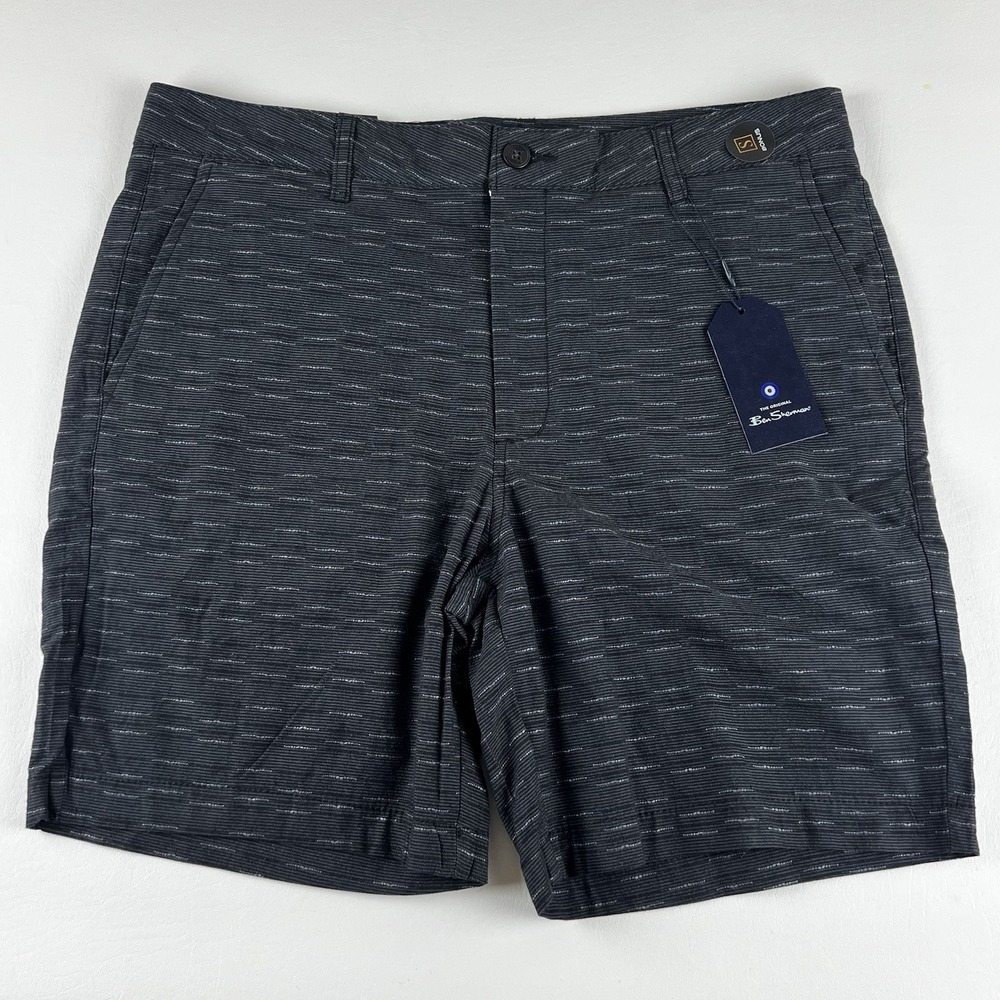 $89 Ben Sherman British Style Size 36 Gray Cotton Shorts Regular Fit NWT Golf